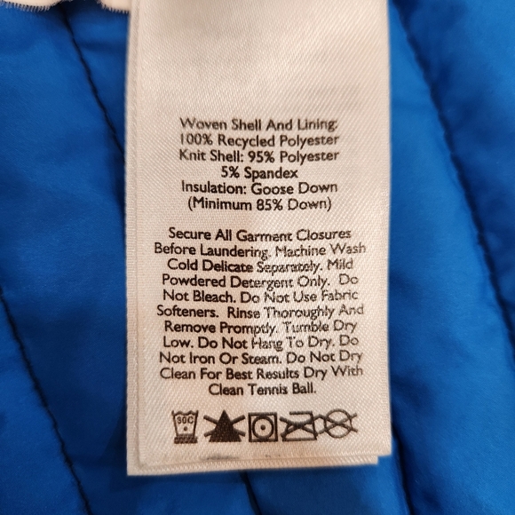 Eddie Bauer First Ascent STORMDOWN 800 Blue Full Zip Puffer Goose Jacket Mens M - Picture 7 of 11